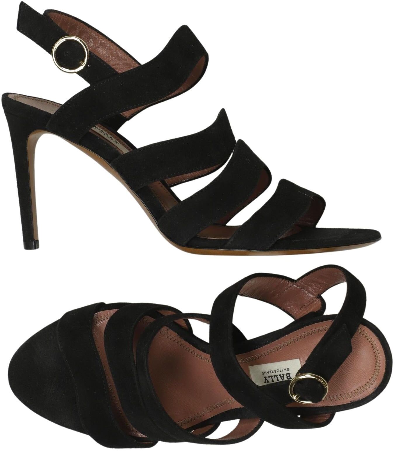Bally Damen Sandalen, Schwarz, Gr. EU 37.5, Leder - Second Hand