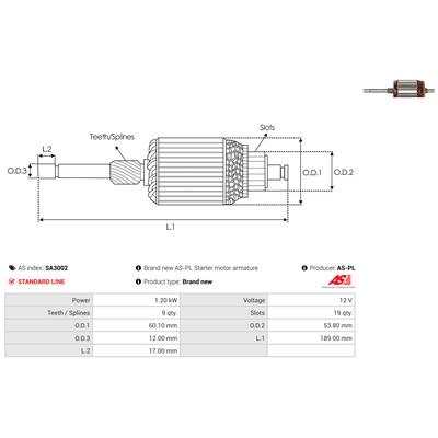 AS-PL Anker, Starter SA3002