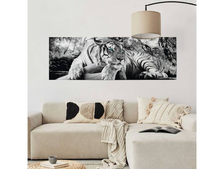 Poster Regard de tigre Matériau : Papier Motif : Animal Noir/Noir 53 x 158 x 0cm