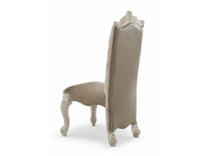 Xlmoebel Esszimmerstuhl Edler Barockstuhl Beige Samt Polsterung mit Barock-Ornamenten Sofort (1 St), Aufwendige Handarbeits-Details und geschwungene Beine im Barockstil