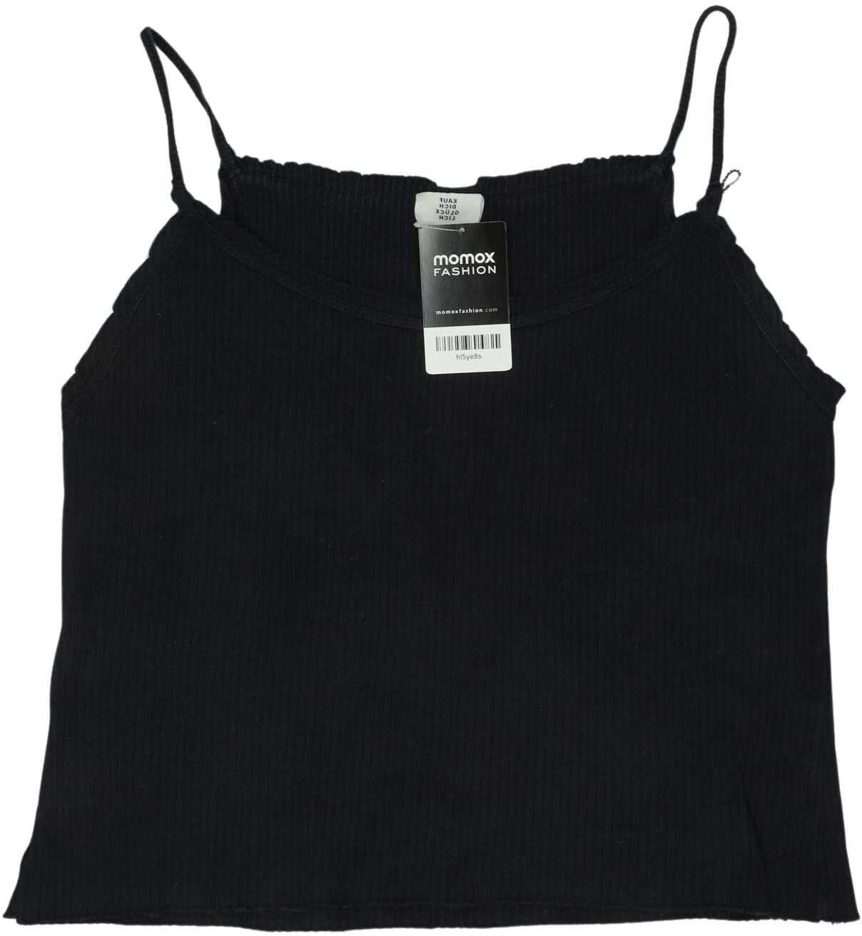 Kauf dich glucklich Damen Top, Schwarz, Gr. L, Baumwolle / Synthetik - Second Hand