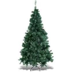 Costway 210 cm Künstlicher Weihnachtsbaum, Tannenbaum mit Metallständer, PVC Nadeln