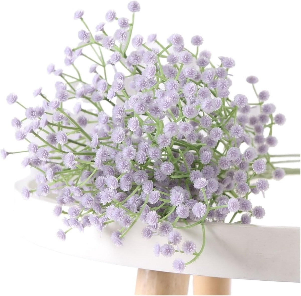 Set van 5 lichtpaarse gedroogde bloemen voor decoratie en het maken van boeketten