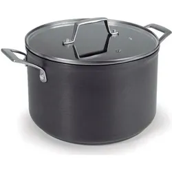 Lacor Kochtopf mit eloxiertem Deckel, Pfanne + Kochtopf, Silber, Schwarz