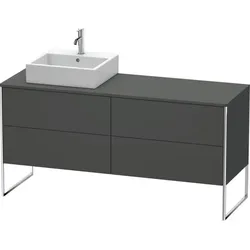Duravit XSquare Waschtisch-Unterschrank XS4924L4949 160x53,8x54,8cm, 4 Auszüge, links, Graphit matt