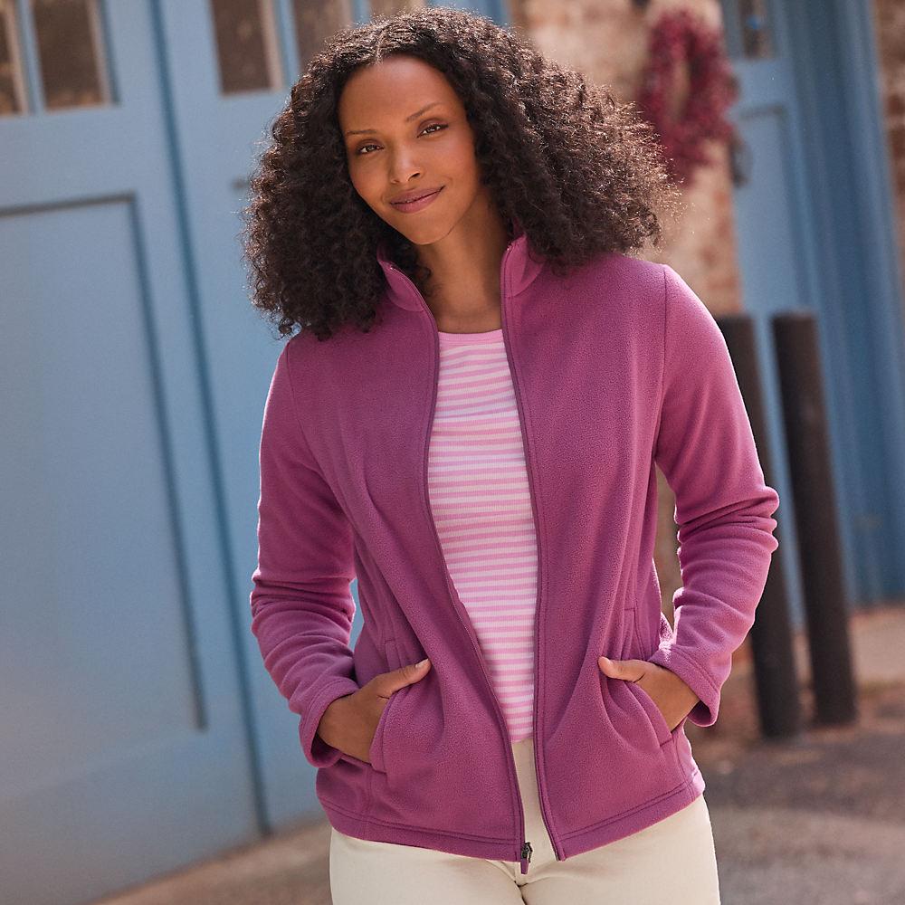 Anyweather Fleece-Jacke in Plus-Größe, Damen, size: plus, Rot, Polyester, by Lands' End