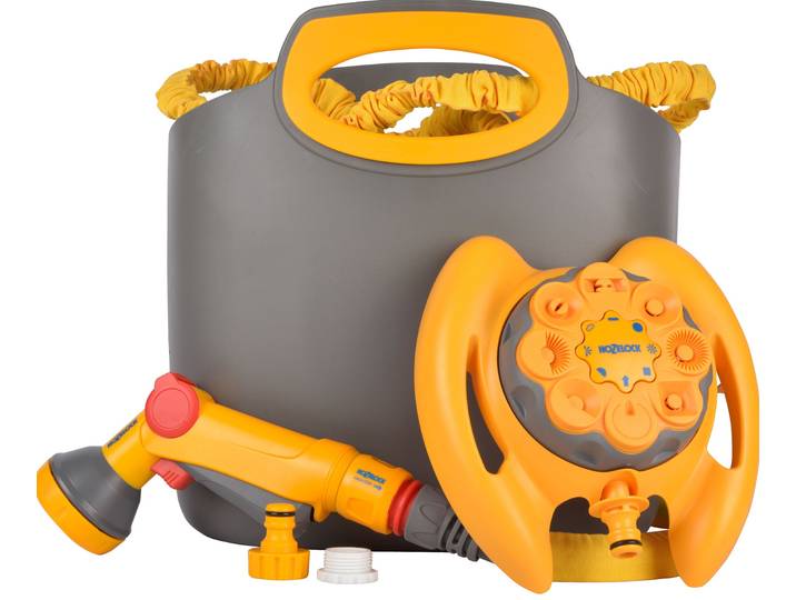 Hozelock SuperHoze City Plus - Tuinslang set 15m - Lichtgewicht uitrekbaar - Inclusief Rose Spraygun en Multi Sproeier