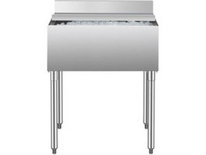 VEVOR kommerzieller Eisbehälter 28 L Untertheken-Eisbehälter (761 x 483 x 937 mm) Edelstahl-Eisbox mit Schiebedeckel & verstellbaren Kugelfüßen, Kühlwagen für Bar Restaurant Küche Silber
