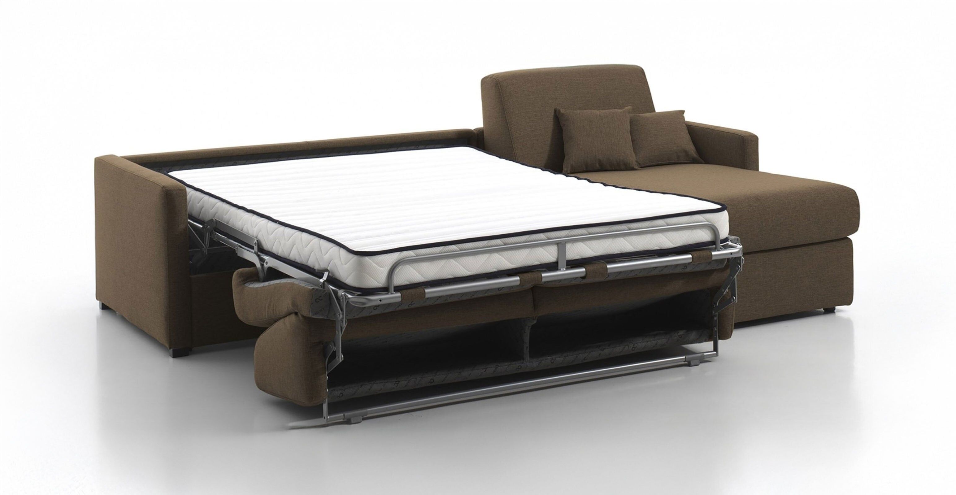 convertiblecenter MURANO - Canapé d'angle convertible 6 places - Tweed, Taupe