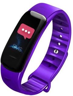 Inspired Deals C1S Smart Fitness Tracker With Heart Rate Monitor IP67 Waterproof Activity Watch purple
