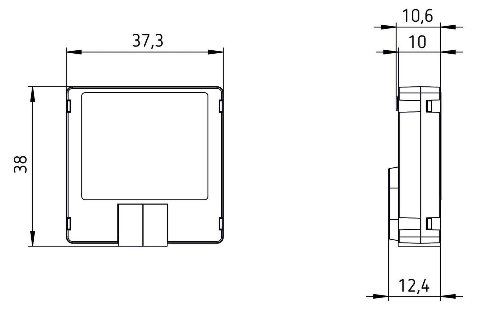 Theben TA 2.1 KNX dubbele drukkerinterface met binaire ingang en Data Secure