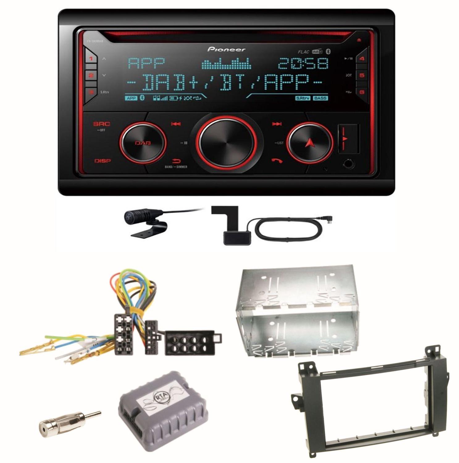 Pioneer FH-S820DAB Digitalradio USB MP3 Einbauset für Mercedes Vito Viano W639