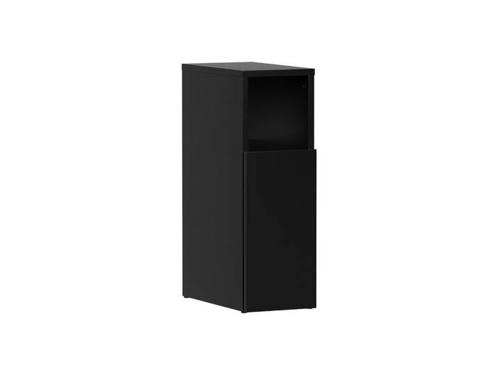 Vicco Nachttisch Enton Schwarz 20 x 59.5 cm mit 1 Tür, Holzwerkstoff, Rechteckig, 20x59.5x35 cm, Schlafzimmer, Nachttische