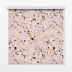 INNENROLLO - Fensterrollo - Rollo - 150x180 cm - Farbflecken auf rosa Hintergrund