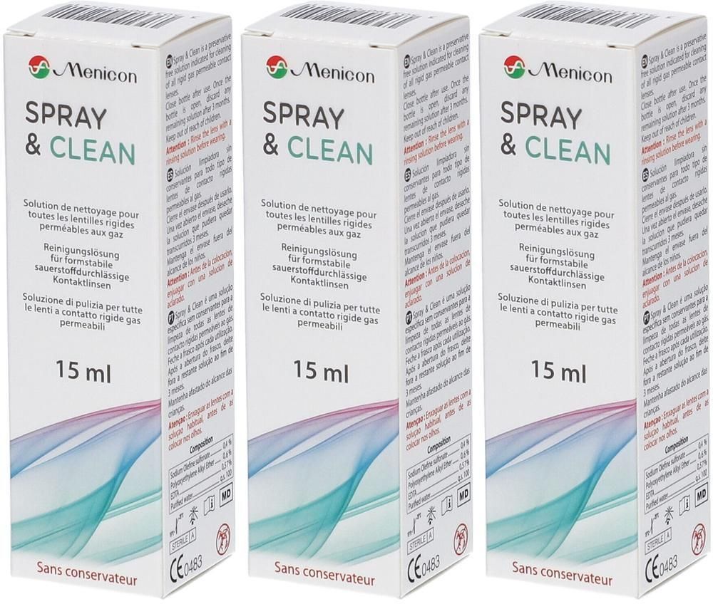 Menicare Spray & Clean x3 3x15 ml