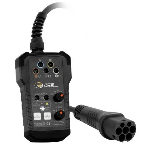 PCE Instruments Messanschlussadapter für Wallboxen PCE-EVSE 310 |CP-Ausgang|integr. Netzsteckdose |PE-Vorprüfung