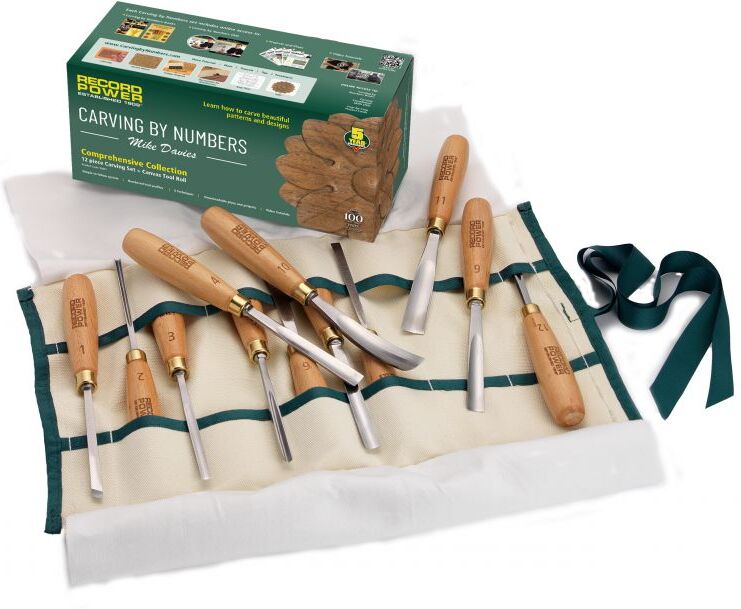 Record Power Ltd. Carving by numbers - Schnitzwerkzeug Sortiment incl. Kurs