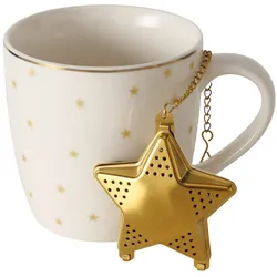 Boltze Becher Stella 250ml - gold|weiß