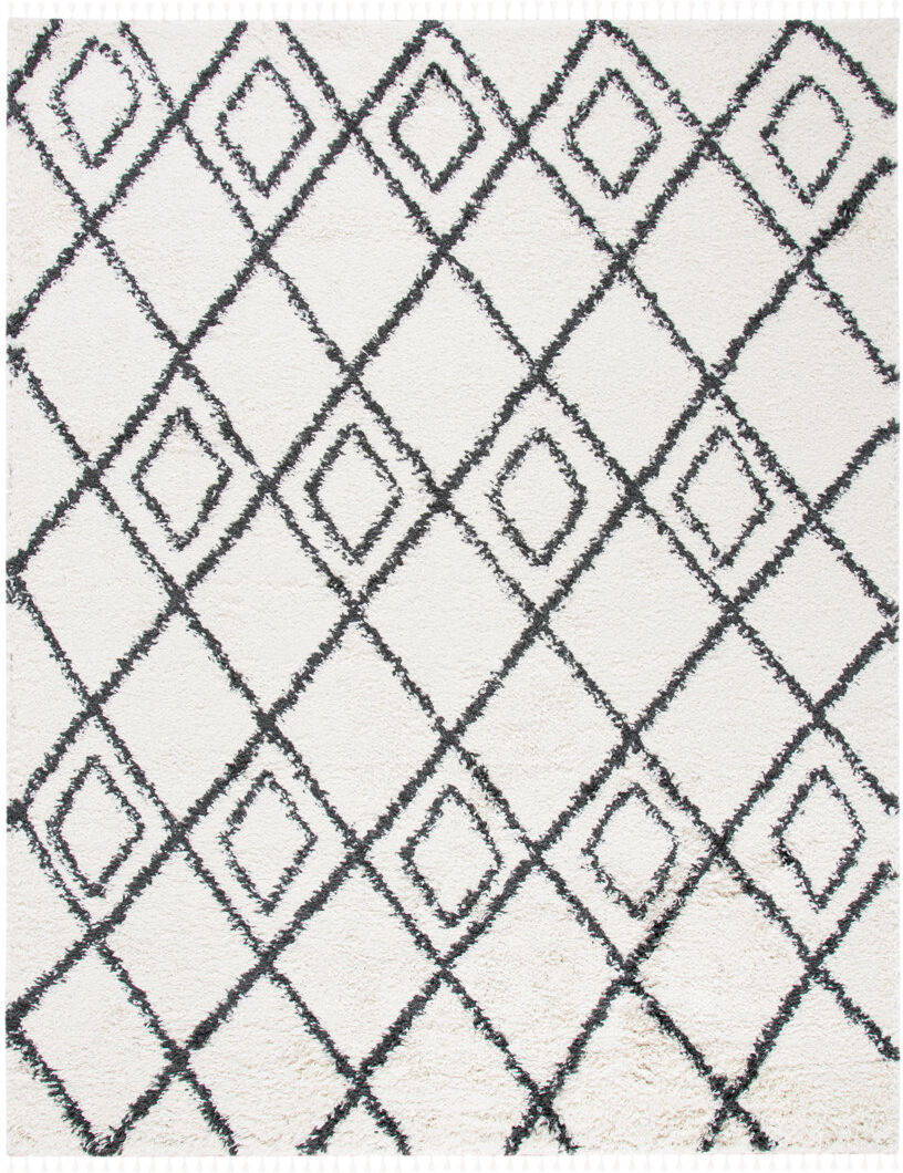 Mistana Ried Geometric Hand Woven Area Rug Ivory Rectangle 244 x 305cm