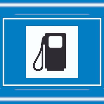 HB-Druck Tankstelle Symbol Aufkleber A6 (105x148mm)