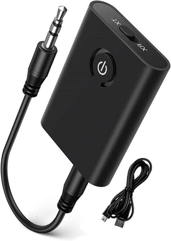 Lonnalee Bluetooth Zender Ontvanger - Audio Adapter - Draadloos Streamen - 2-in-1 Functionaliteit - 10 Meter Bereik - Zwart