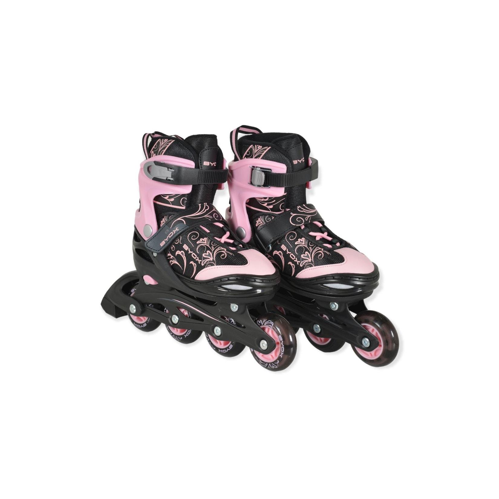 Byox Inliner 2 in 1 Double pink Rollschuhe, PU-LED-Räder, verschiedene Größen M (Gr.34-37)