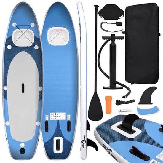 Aufblasbares SUP-Board - Schwarz - 330 x 76 x 10 cm - PVC-Material - Für Freizeitaktivitäten - Stand-Up-Paddleboard
