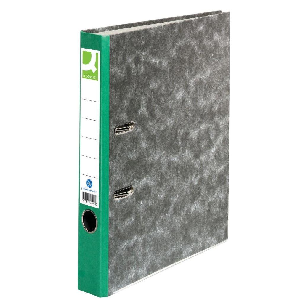 Q-Connect Ordner Pappe A4 50 mm grün (A4, 50 mm, 1 Stk.) (KF18719)
