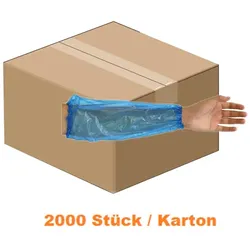 Ärmelschoner Hygonorm Schutzärmel Eco PE blau 40 cm wasserdicht und sehr stabil, 2000 Stück/im Karton