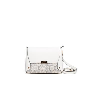 Schultertasche GATTINONI "Teodosia Flap Messenger Bag Damen", Damen, Gr. B/H/T: 11cm x 20cm x 11cm onesize, weiß (alabaster), Kunstleder, Taschen Schultertasche, Schultertasche Damen, Abendtasche, Fashion, Lifestyle, Sale
