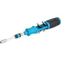 Bit Ratschen-Schraubendreher 811R-4, Bit-Satz blau/schwarz, mit integriertem Magazin