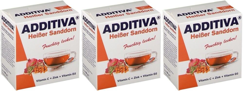 Additiva heißer Sanddorn Pulver 3x 3x100 g