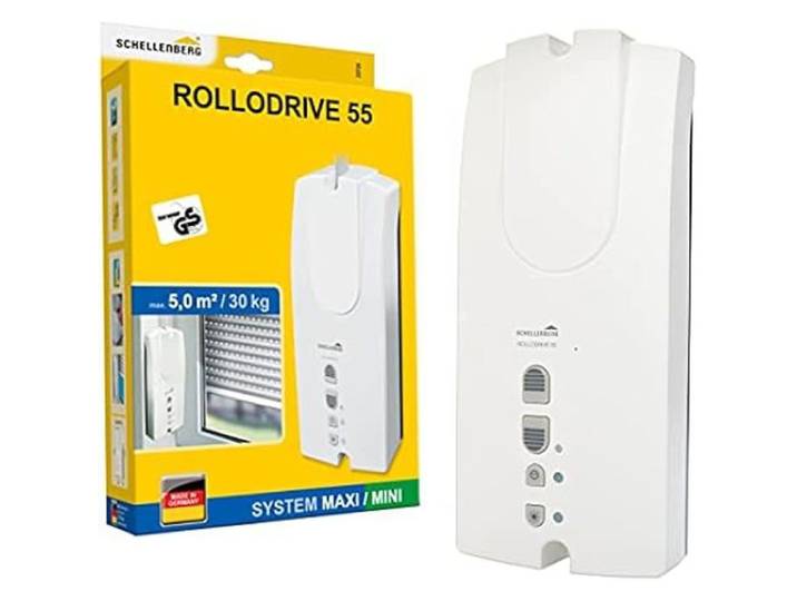 Schellenberg 22725 Rollodrive 55 Enrouleur de sangle électrique pour volet roulant Force de traction 30 Kg jusqu'à 5 m² pour