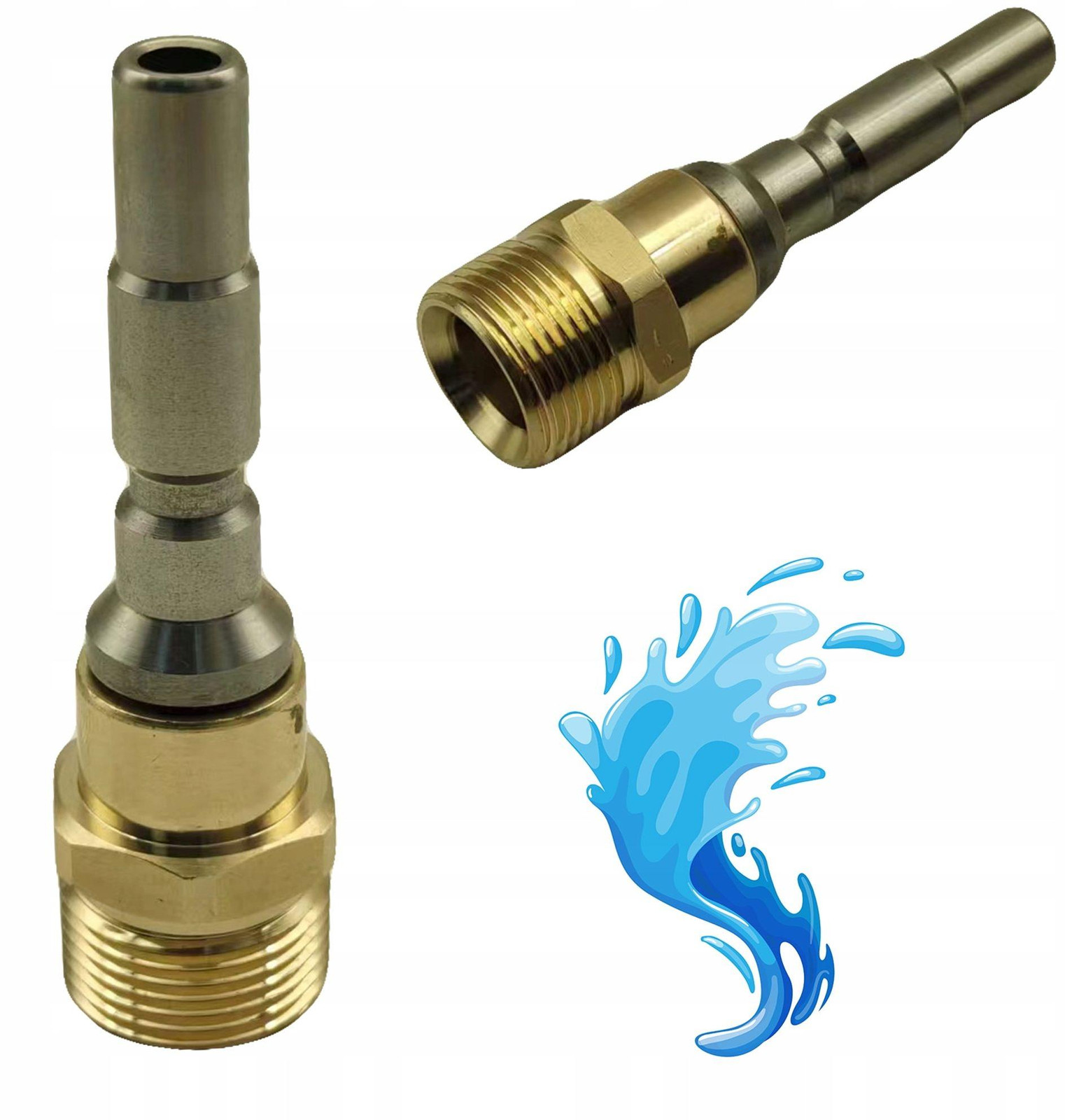 ROSFIX Messing Adapter Vervanging Spuitaccessoire M22x1,5 14mm Compatibel met Kranzle 1050 Hogedrukreiniger