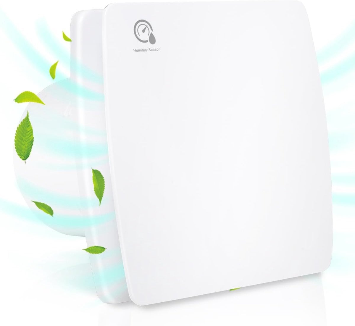 Stille Badkamerventilator met vochtsensor voor badkamer, toilet en keuken, wit, plastic, 100 mm