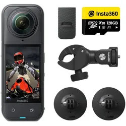 Insta360 X5 Motorcycle Bundle (30p, Bluetooth, GPS, WLAN), Action Cam, Schwarz