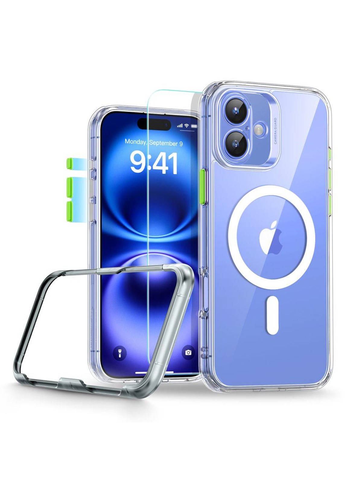 ESR Classic Pro Set Halolock MagSafe iPhone 16 Case - Clear