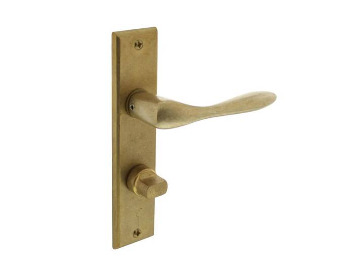 Deurklink Banaan WC-sluiting 63/8 messing getrommeld Intersteel - 0011.020165