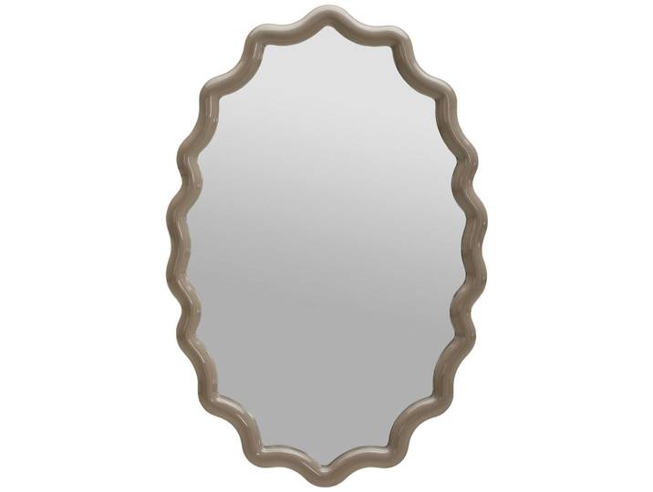 Novel Wandspiegel, Kaschmir, Glas, Holzwerkstoff, wellenförmig, 80x120x4.5 cm, Ganzkörperspiegel, Spiegel, Ganzkörperspiegel
