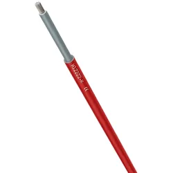 Solarkabel 4mm2 H1Z2Z2-K 1X4 WH/BK Einzelader EN50618 IEC60228 Rot