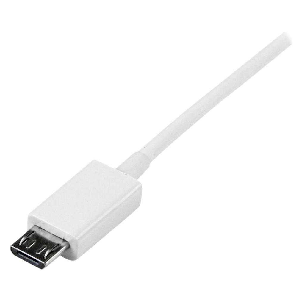 StarTech 50cm USB 2.0 A auf Micro USB B Kabel - USB A / Micro B Datenkabel / Anschlusskabel - Weiss (0.50 m, USB 2.0) (USBPAUB50CMW)