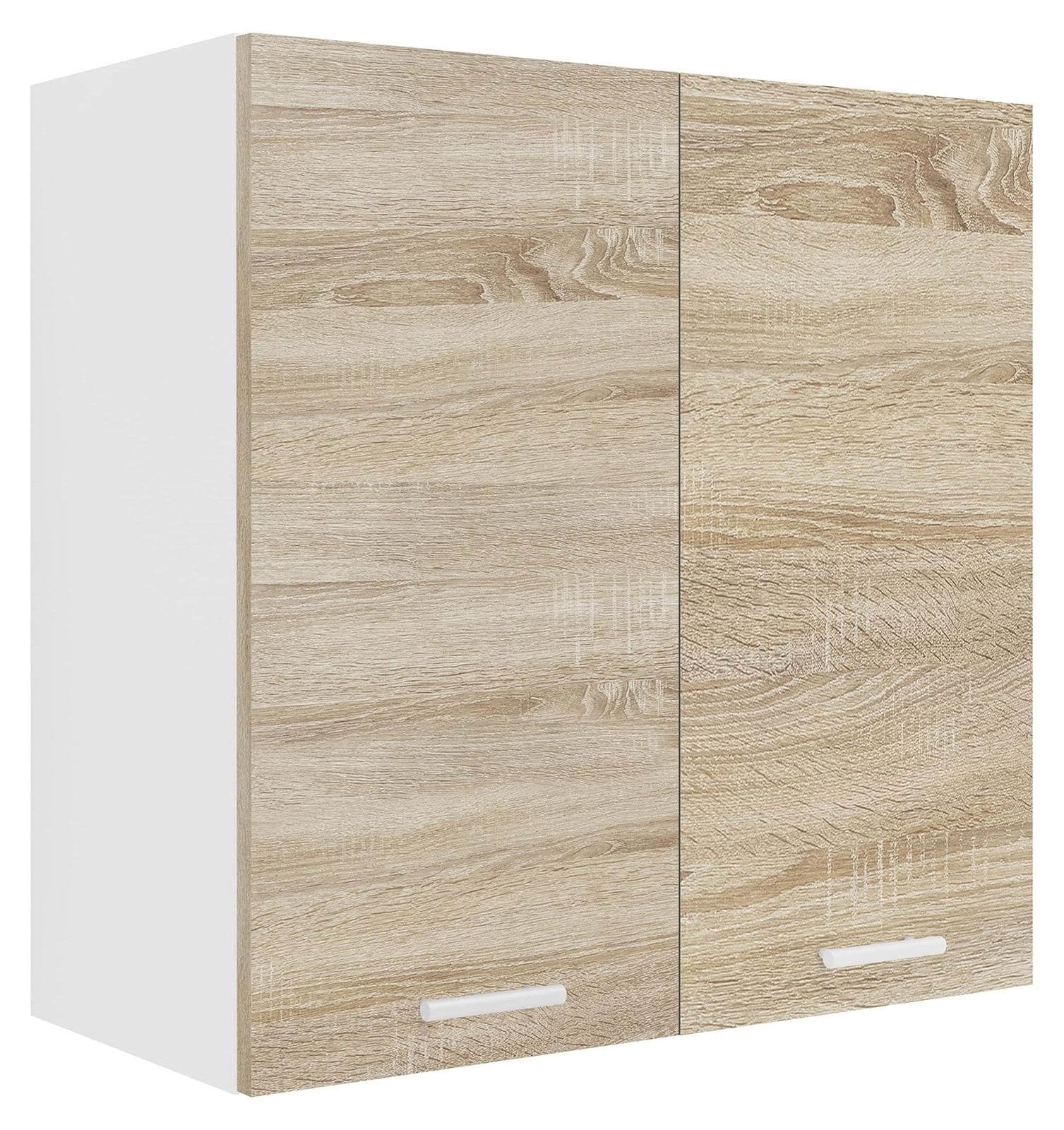 Houten wandkast met 2 deuren voor de keuken, badkamer of woonkamer