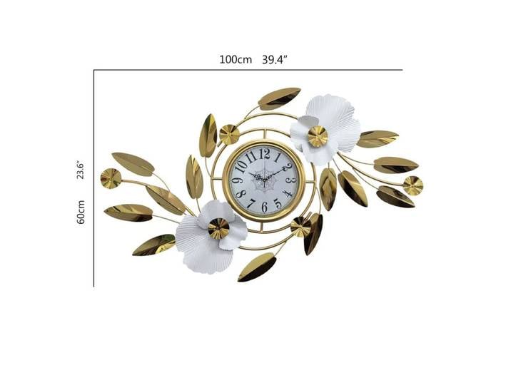 Horloge murale dorée créative, montre murale silencieuse, artisanat d'art mural de salon, décoration de maison nouveau Design, décor en métal, grandes horloges