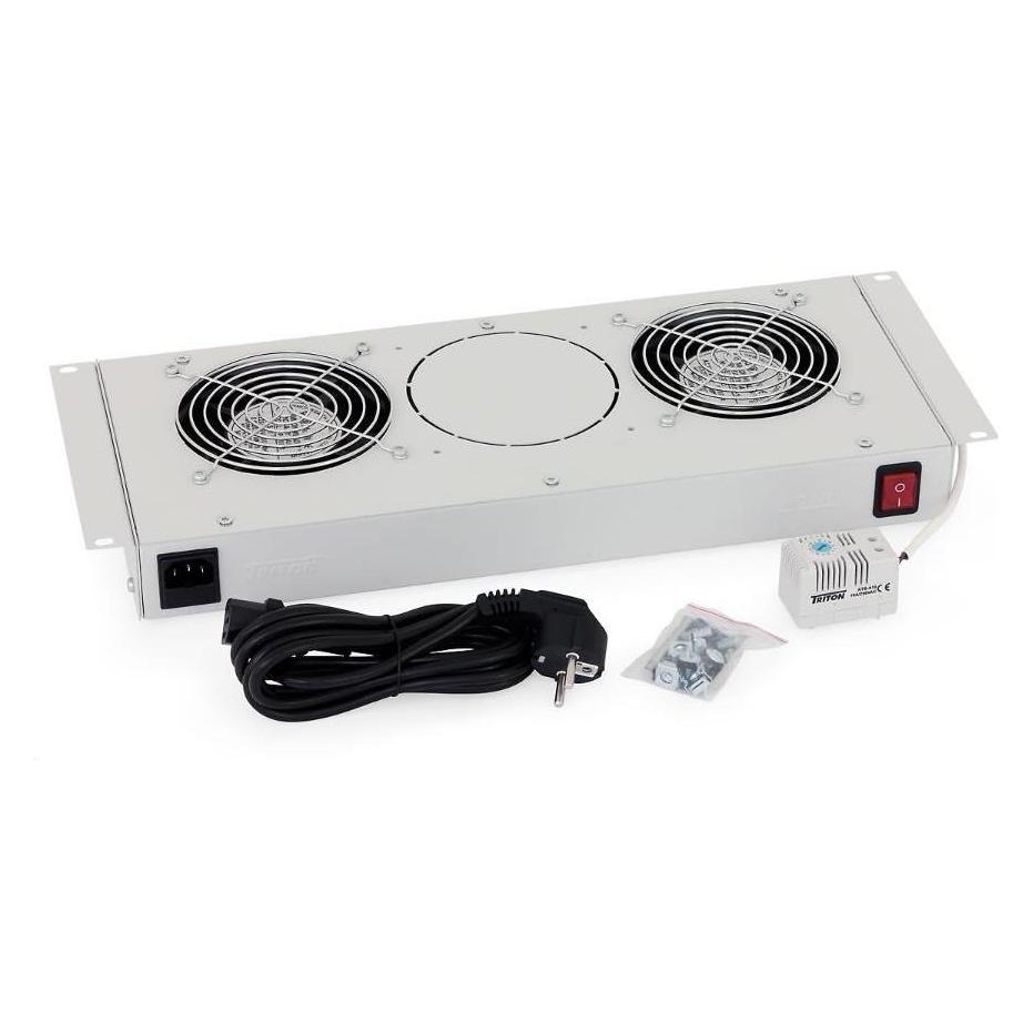 Triton Chapeau de ventilation 3 ventil + thermostat noir (RAB-CH-X26-X1)