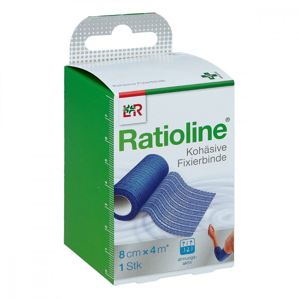 Lohmann & Rauscher GmbH & Co.KG Ratioline acute Fixierbinde kohäsiv 8 cmx4 m blau 02684178