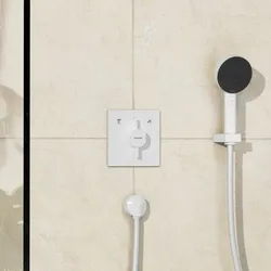 hansgrohe DuoTurn E Mischer 75417700 Unterputz, für 2 Verbraucher, mattweiß