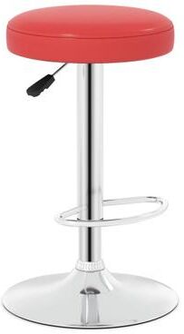 Costway Height-adjustable Bar Stool with 360° Swivel for Kitchen & Dining-Red