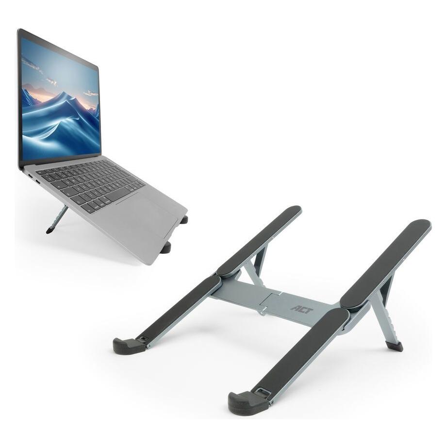 ACT Foldable laptop stand, aluminium (AC8122)