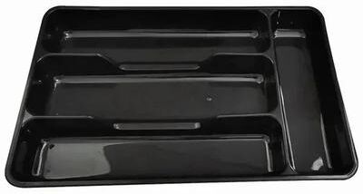 Uplifted Finds Kitchen Drawer Cutlery Organizer Tray Silverware & Flatware Storage Insert black