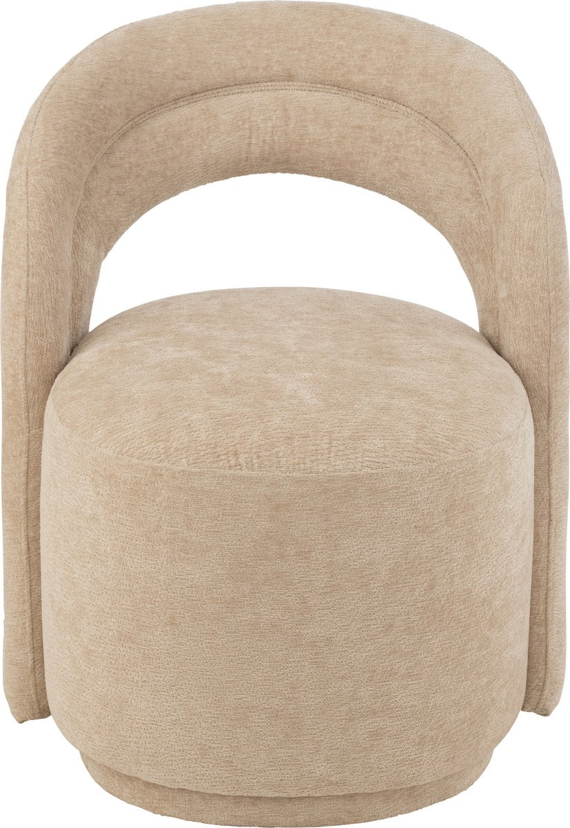 J-Line Accentzetel in beige textiel